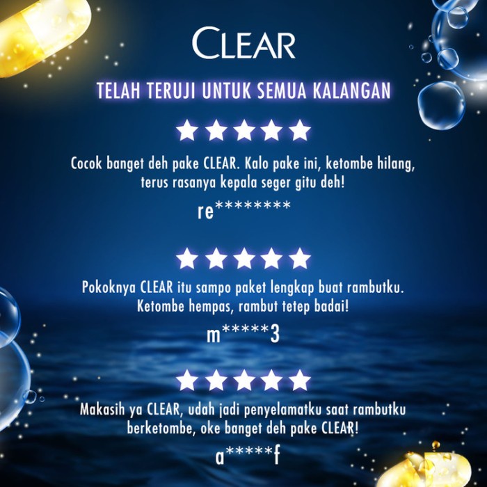 CLEAR Shampoo Anti Bacterial Fresh Cool Lemon 160Ml