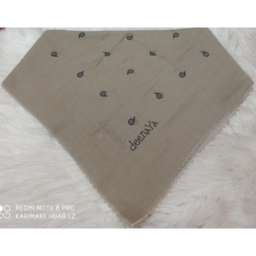 Karimake Hijab / Kerudung Segi Empat Voal Premium Printing Motif Cosmic Creation Laser Cut 110 x 110