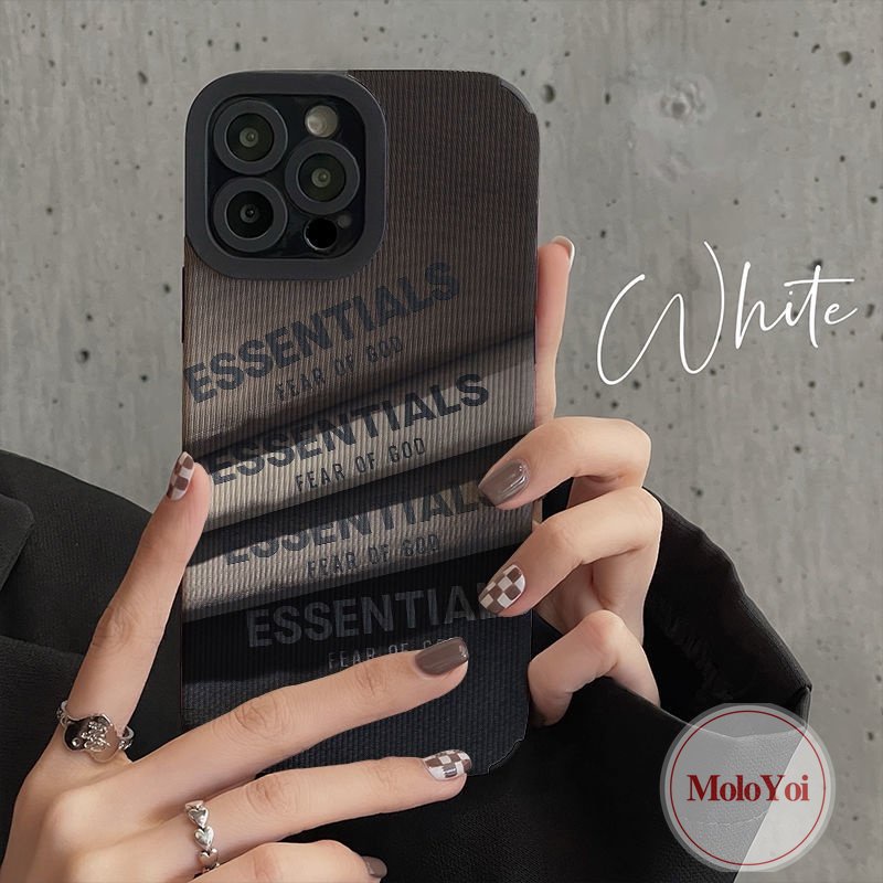 Casing Tekstur Kulit Mewah Kompatibel Untuk IPhone XR XS X Max 11 Pro Max8 7 Plus 11 12 14 13 Pro Max 7Plus Trendy Merek FOG Phone Shockproof Soft Tpu Cover