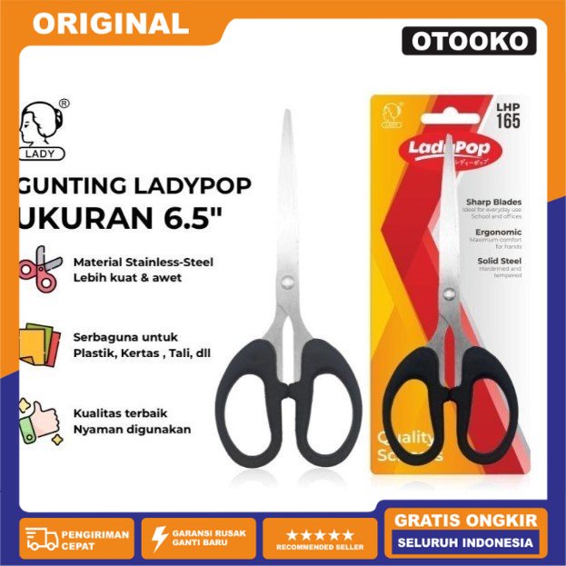 Gunting Kertas Size Sedang Medium Tanggung 6.5&quot; Inch 838 165 Stainless