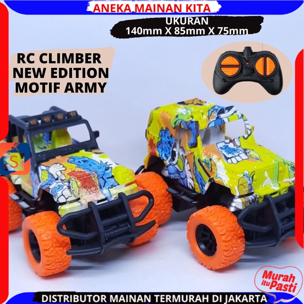 Mainan Anak  Mobil Remote Control Offrroad Mini Car Bentuk Unik Dan Tahan Banting Murah SNI