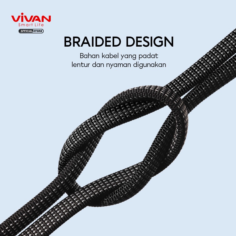 VIVAN Kabel Data Micro USB Kabel Fast Charging 2.4A - 100CM - Garansi Resmi 1 Tahun - BTK-MS