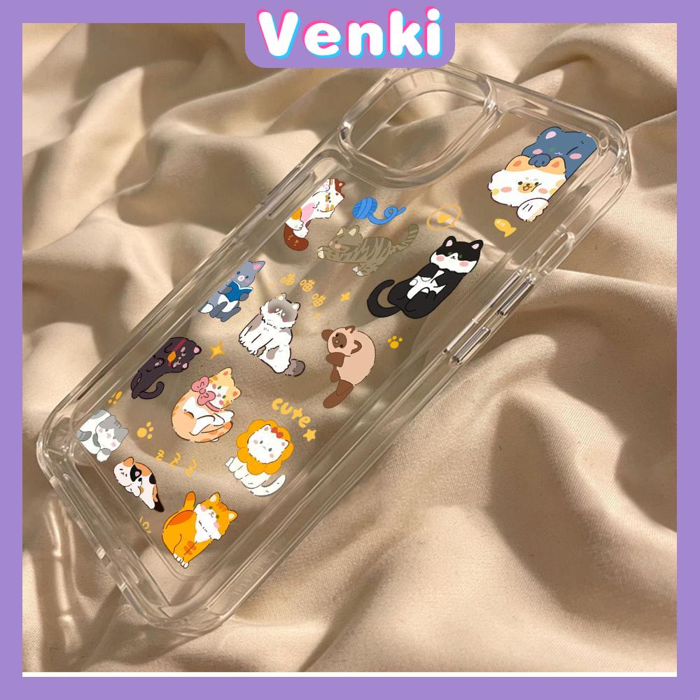 VENKI - For iPhone 11 iPhone Case Clear Big Hole Space Case TPU Soft Case Shockproof Protection Camera Cute Animal Compatible with iPhone 14 13 Pro max 12 Pro Max 11 xr xs max 7 8