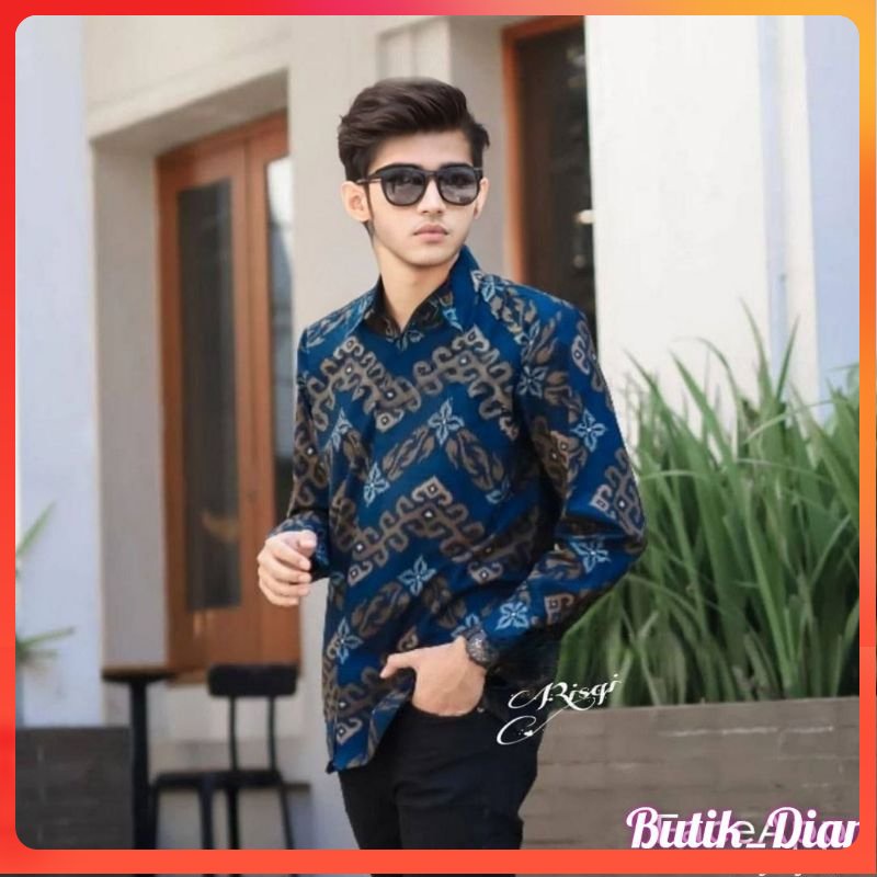 ATASAN BAJU KEMAEJA BATIK PRIA LENGAN PANJANG SLIMFIT LAPIS FURING TERBARU MASA KINI REMAJA PRIA KONDANGAN