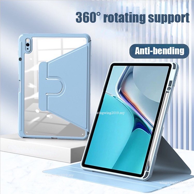 Untuk OPPO Pad2 11.61 OPPO Pad Air 10.36 Inch Rotasi 360derajat Stand Transparan Akrilik Cover Untuk OPPO Pad 11inch Dengan Slot Pulpen