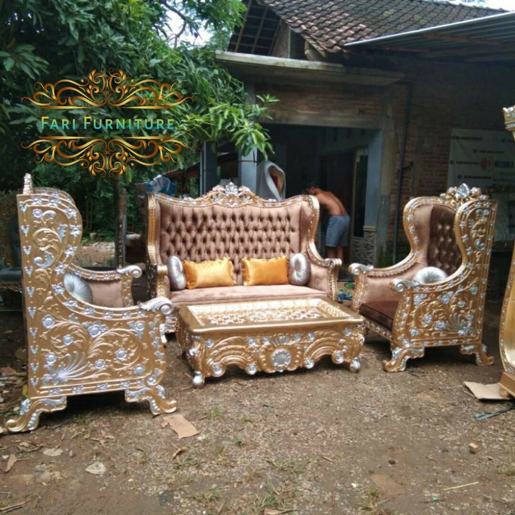 Kursi Tamu Raffi Ahmad / Sofa Royal Raffi Ahmad Ukir Mewah Furniture Jepara