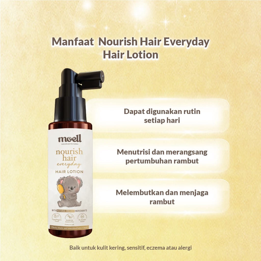 Moell Nourish Hair Everyday Hair Lotion Menutrisi Rambut Bayi / Hair Lotion Bayi dan Anak