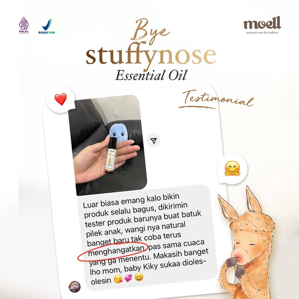 Moell Essential Oil Baby And Kids Pereda Batuk Pilek Aromatherapy