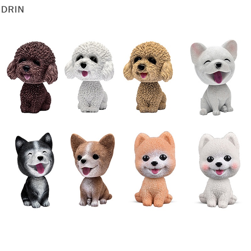 Dr Goyang Kepala Anjing Mainan Mobil Furnishing Artikel Dashboard Boneka Perabot Hadiah vn