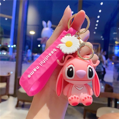 3d Kartun Lucu Pasangan Kekasih Stitch Warna Emas Metal Gantungan Kunci Untuk Rumah Kunci Mobil Untuk Airpods1 2 3 PRO 4 6 pro4 pro6 wm01 wm02 lp40 i7s Case Cover Tas Ransel DIY Membuat Tali