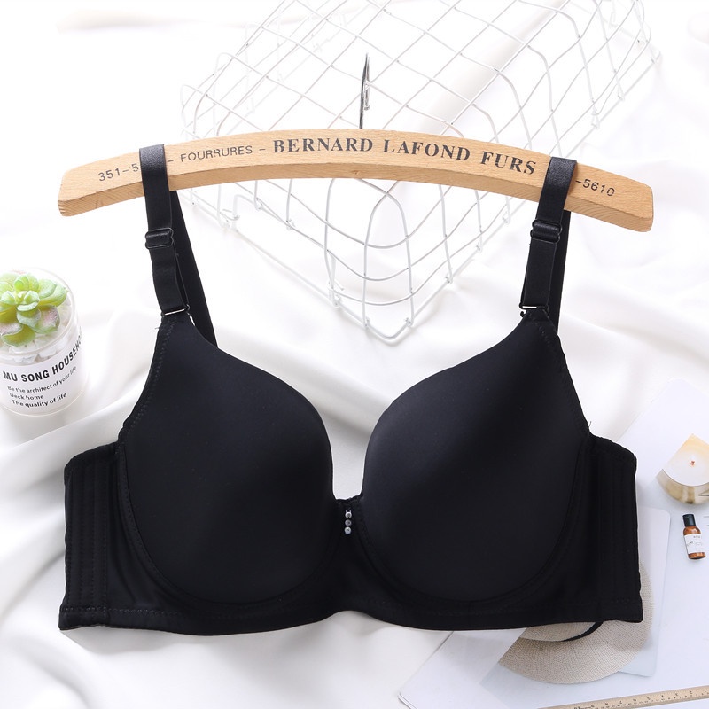 SEXYLADIES Bra Kawat Bahan Polos busa tipis Cup jumbo D-E 4kait BH big size