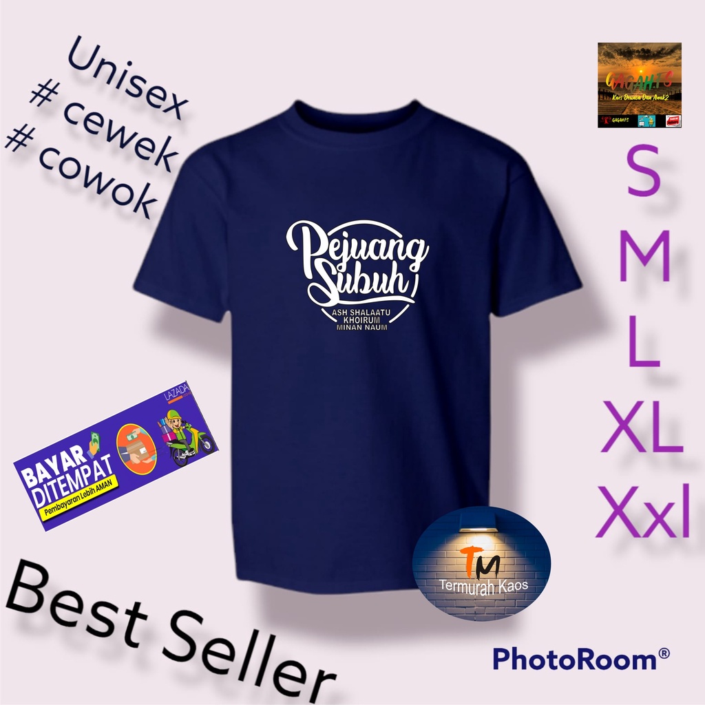 Cod/Kaos PEJUANG SUBUH /Kaos Terlaris Kualitas Terjamin Kaos Pria atasan pria