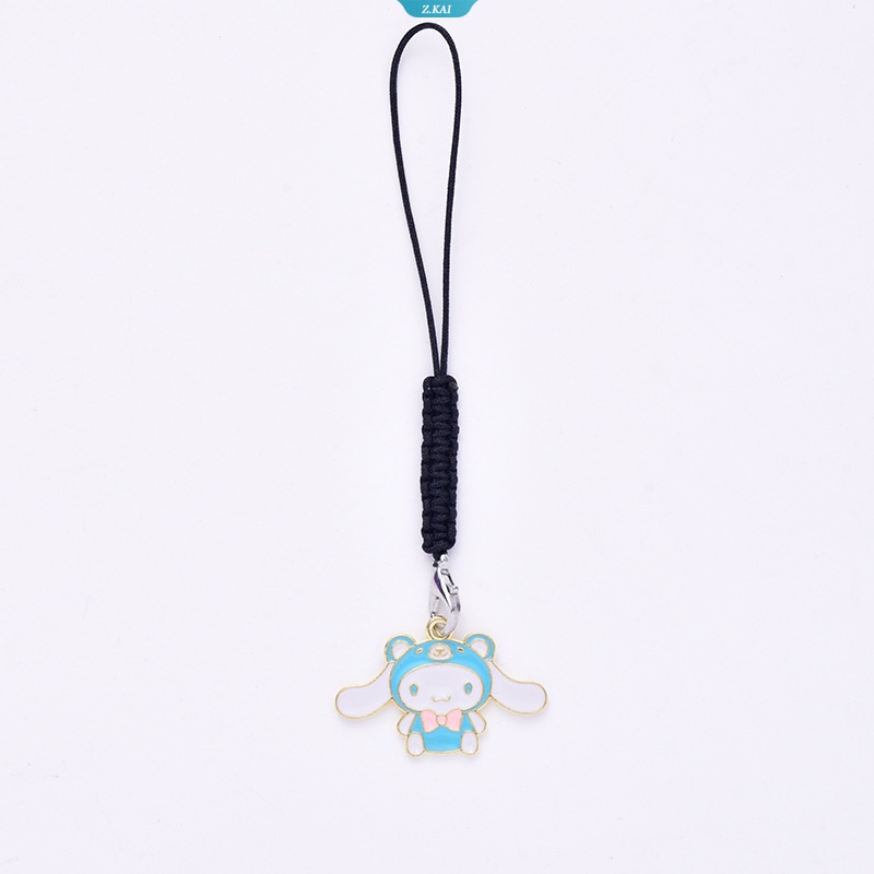 New Sanrios Kawaii Cinnamoroll Kartun Ponsel Lanyard Tas Liontin Kreatif Anime Gantungan Kunci Gadis Perhiasan Mainan Anak Hadiah [ZK]