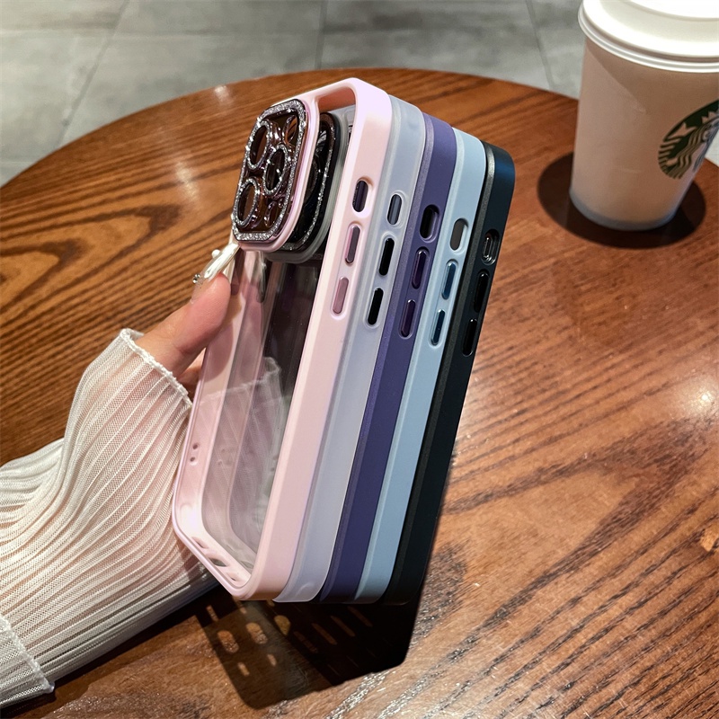 IPHONE Dilengkapi Dengan Film Lensa, Serbuk Glitter Dan Case Telepon Berlian Iphone14 13 12 11 Pro Max Sarung Case Shockproof