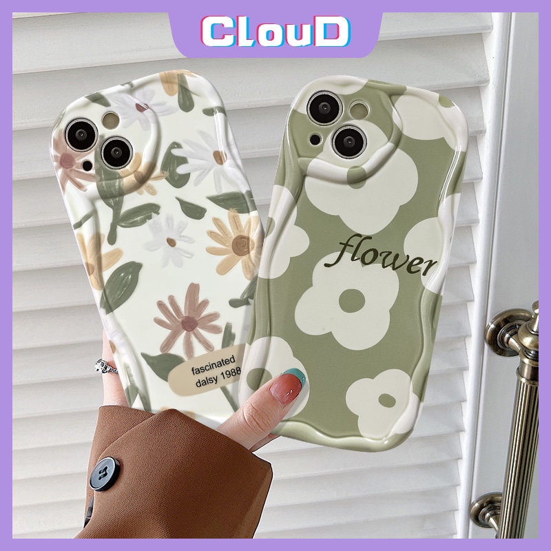 Casing Bunga Segar Untuk Redmi 9A 9T 10A 9 10C A2 A1 10 9C NFC Redmi Note9 8 10 10S 11s 11 10Pro Max POCO M3 Terpesona Daisy Floral 3D Wavy Curved Edge Glossy Tpu Soft Cover