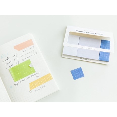 [Gongjin] 90 Lembar COLOR PALETTE Sticky Note / Memo Pembatas Buku Catatan Memopad Warna Lucu Estetik Aesthetic Anotasi