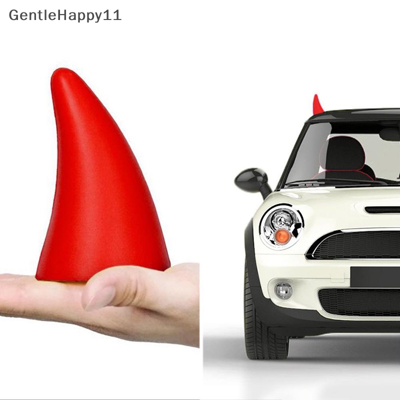 Gentlehappy Funny Polyurethane Auto Styling Anti Tabrak 3D Setan Tanduk Stiker Mobil id