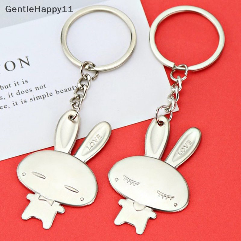 Gentlehappy 2023gantungan Kunci Kelinci Tas Mobil Gantungan Kunci Pesona Tas couple Liontin Keyring Hadiah id