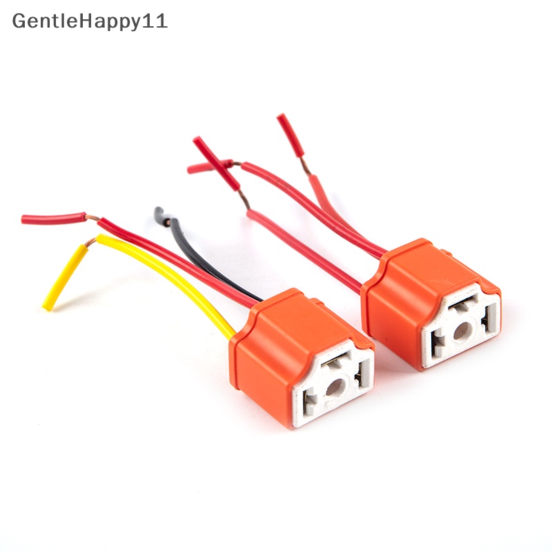 Gentlehappy H4 Ceramic Three-plug Headlight Socket Soket Lampu Bohlam Socket Flasher Socket id