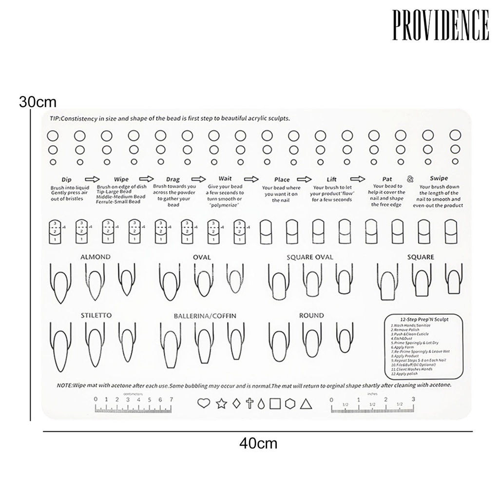 Providence Kuku Pelatihan Mat Dicuci Fleksibel Roll Up Pad Kuku Akrilik Silikon Nail Art Pad DIY Alat Manicure Profesional