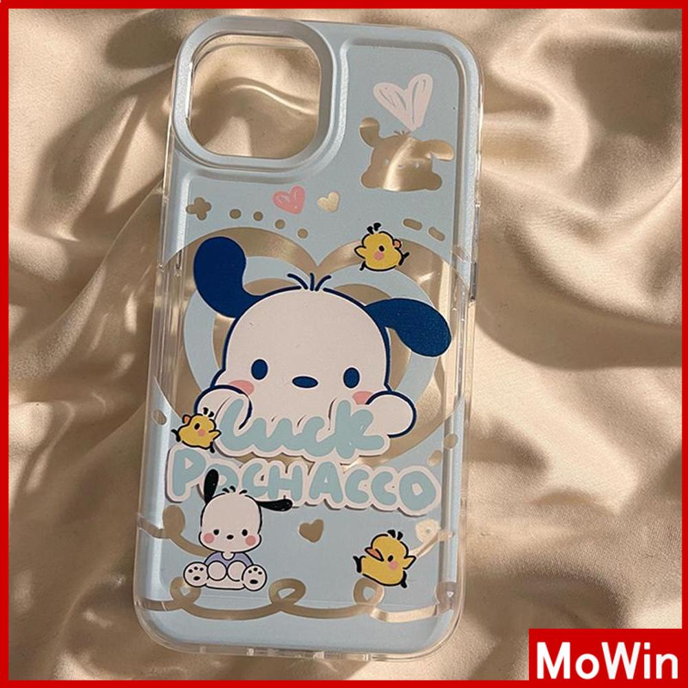 Mowin - iPhone 11 Case Soft TPU Large Hole Space Case Case Cute Cartoon Funny White Dog English Camera Protection Shockproof Compatible with iPhone 14 13 12 Pro Max 11 XR XS 7 8