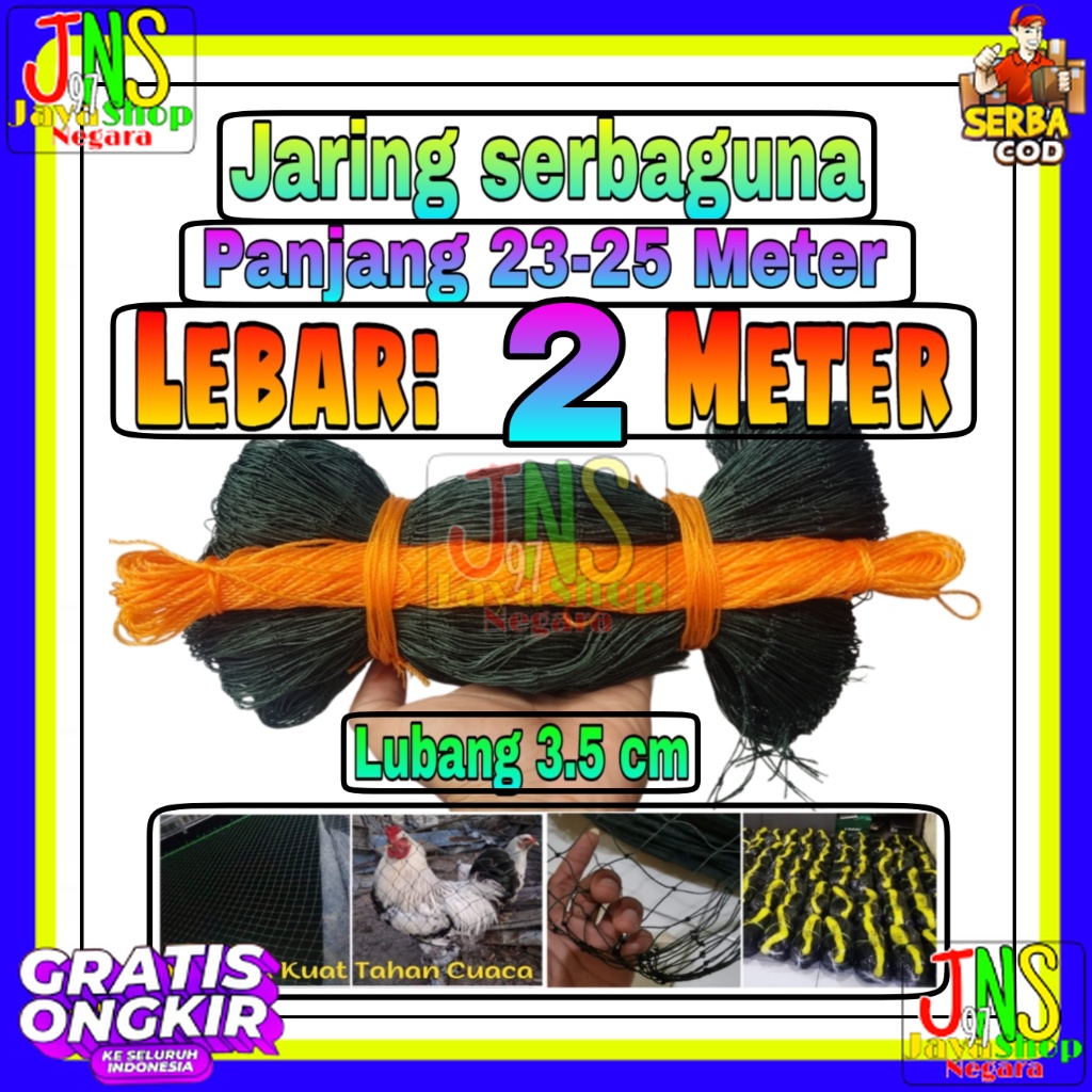 Jaring Pagar Ayam 2 meter / Jaring Serbaguna /Jaring Kandang /Jaring