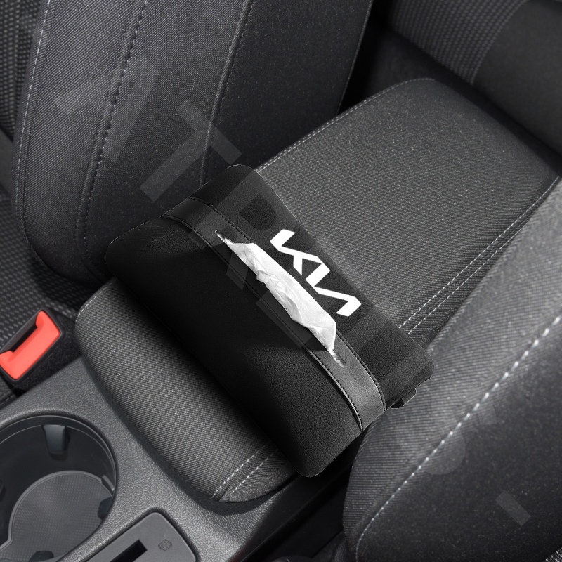 Tas Penyimpanan Tisu Mobil KIA Car Seat Armrest Box Paper Towel Box Untuk KIA Sonet Sportage Sorento Rio Picanto Seltos Carens Grand Carnival Sedona