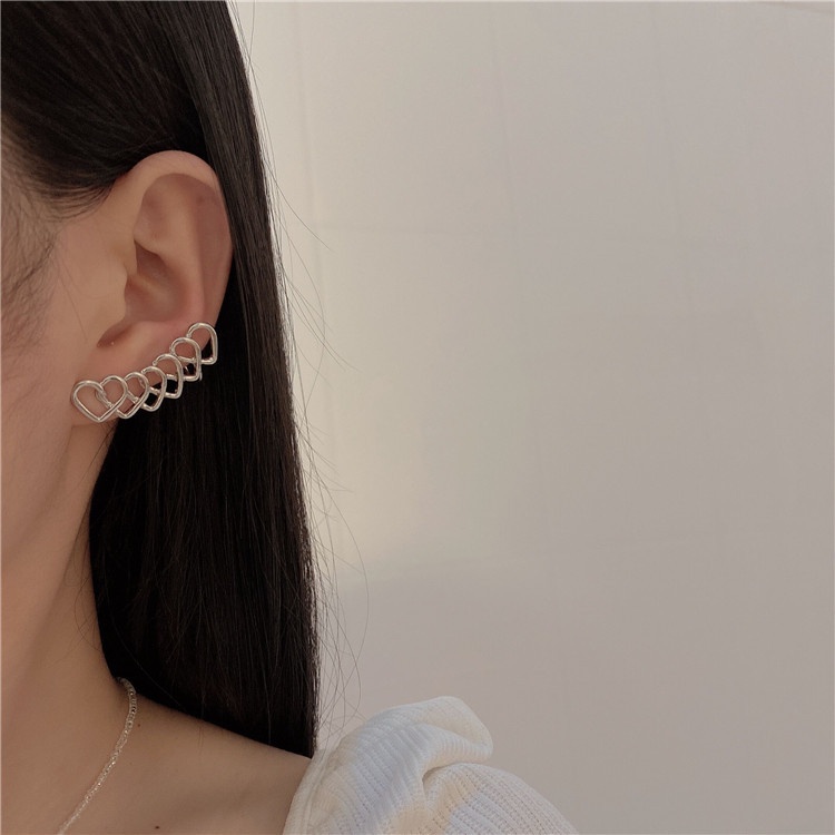 Aksesoris Anting One-piece Love One-piece Earrings Temperamen Hip Hop