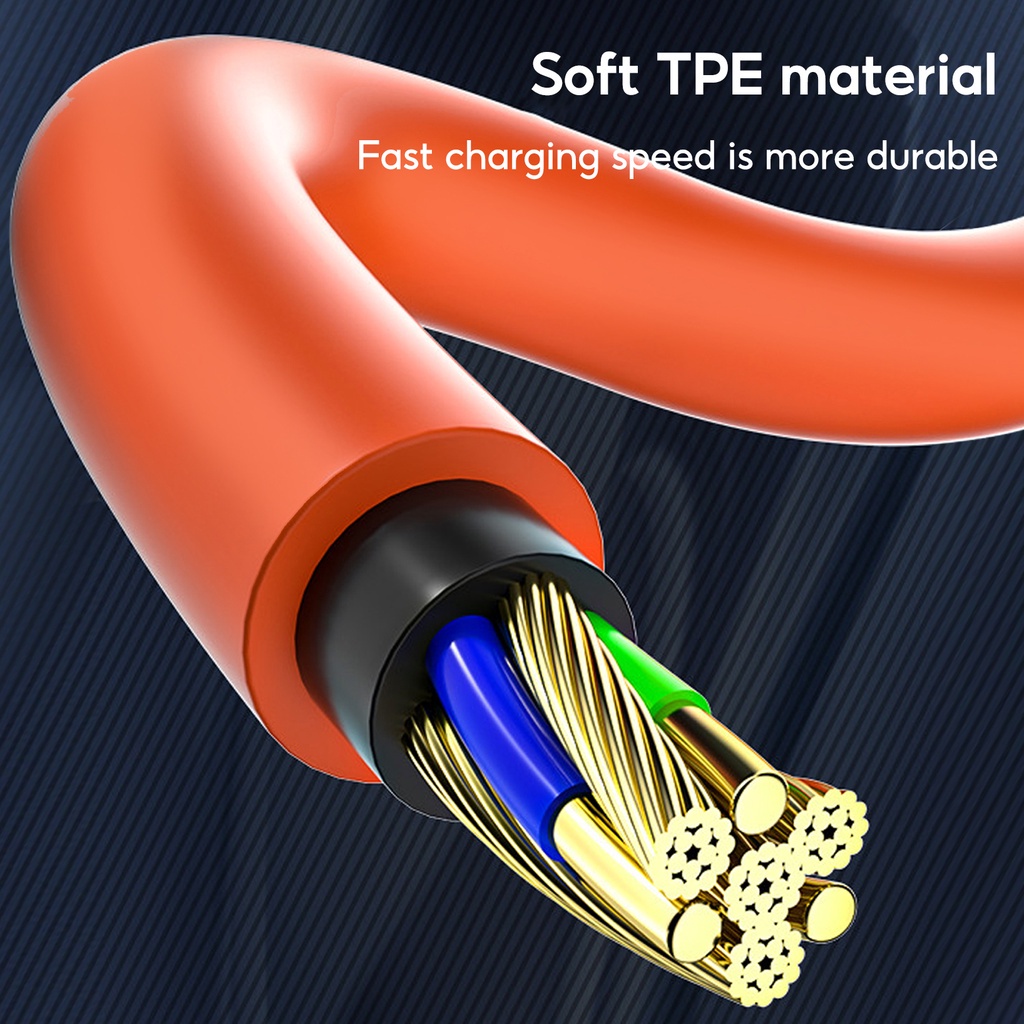 120w Kabel Pengisian Magnetik Rotasi 180derajat 6A Data Kabel Charge Cepat USB Micro Type C Charge Line Untuk iPhone