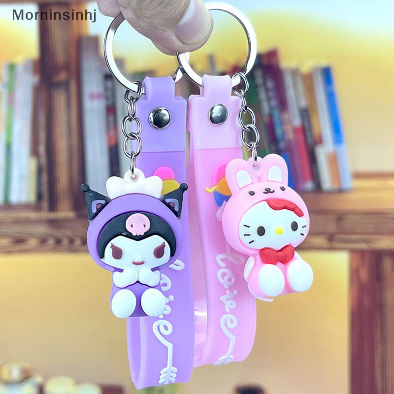 Mornin Gantungan Kunci Anime Little Twin Star Cinnamoroll Melody Hello Kitty Kawaii Action Figure Hang On The Bag Hadiah Anak id