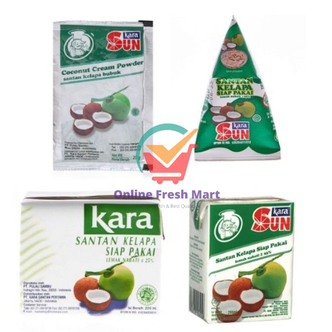

(kirim instant) Kara Sun aneka santan instant praktis, higienis dan efisien - Online Fresh Mart Denpasar
