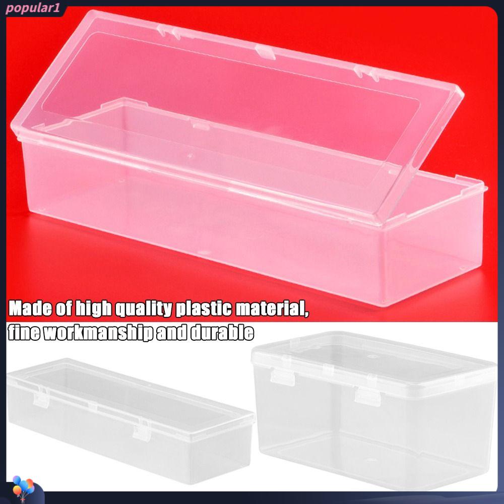 Popular Kotak Penyimpanan Transparan 4ukuran Serba Serbi Organizer Square Small Items Case