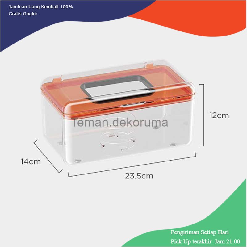 TD - DPR Kotak Tisu Tempat Masker Organizer Box with Lid and Spring Holder - TB23