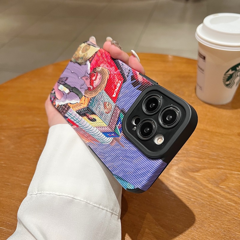 IPHONE Untuk Iphone14 13 12 11 Pro Max X XR XS Max7 8 Plus Van gogh Tekstur Vertikal Pelindung Kulit Soft case