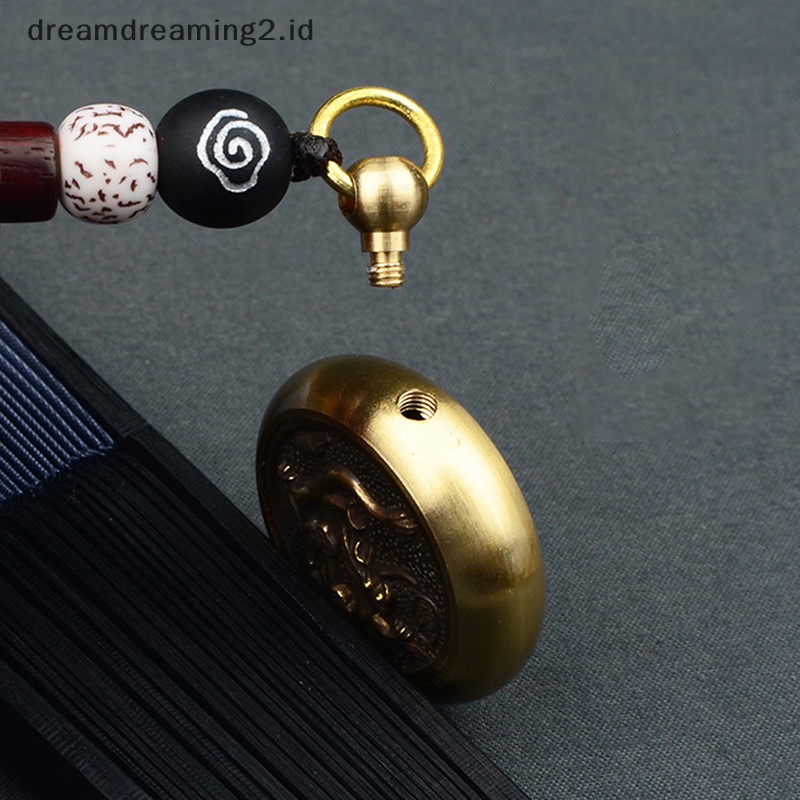 (drea) Vintage Tembaga Tali Beruntung Gantungan Kunci Liontin Kuningan Good Luck Fengshui Keychain Cina 12 Zodiak Hewan Tag Mobil Gantungan Kunci Liontin Hadiah //