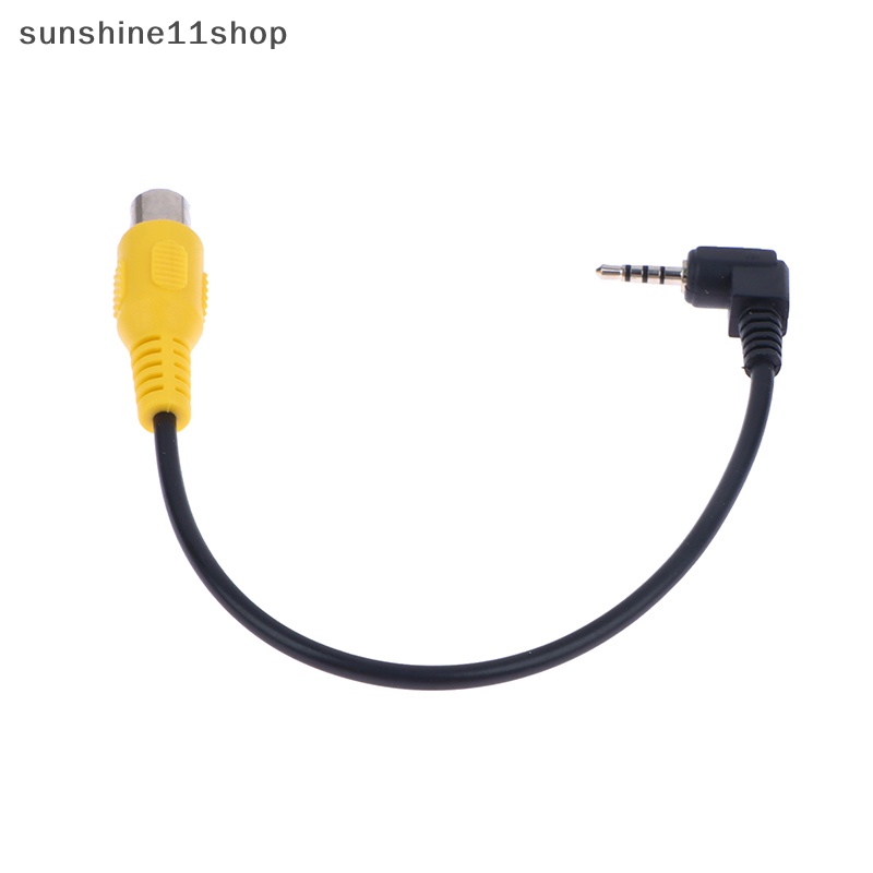 Sho Adaptor Kabel AV In Video 2.5mm AV Jack Male Plug To RCA Female Adapter Cable Untuk GPS Dan Aksesoris Kamera Belakang N