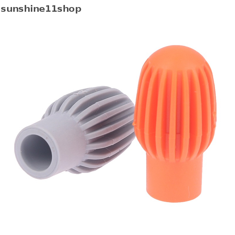 Sho 1pasang Drum Tongkat Kepala Karet Lengan Caps Silicone Drum Mute Damper N