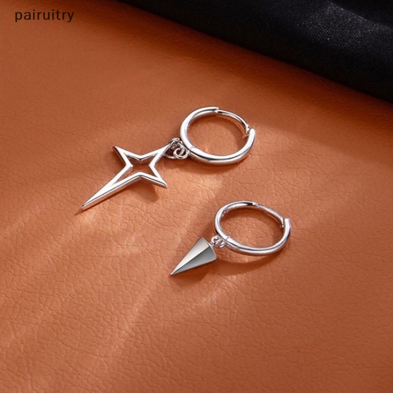 Prt Anting Perak Fashion Asimetris Cross Cone Hoop Earrings Untuk Wanita Perhiasan Hari Ibu PRT