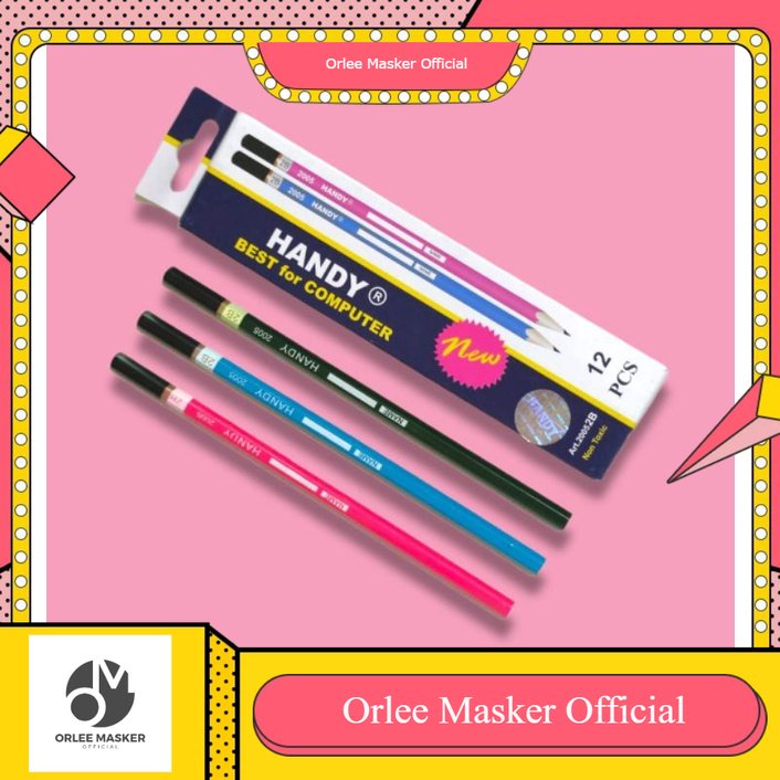 

PENSIL 2B HANDY HARGA 1 LUSIN (ISI 12PCS), bagus original