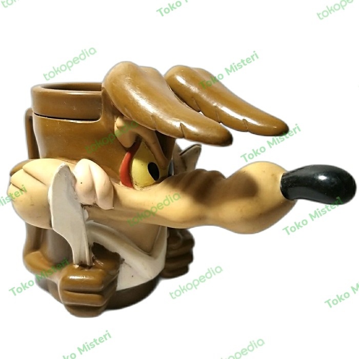 Mug Gelas Will Coyote Wolf Serigala Jadul Vintage Rare Retro Old Toys