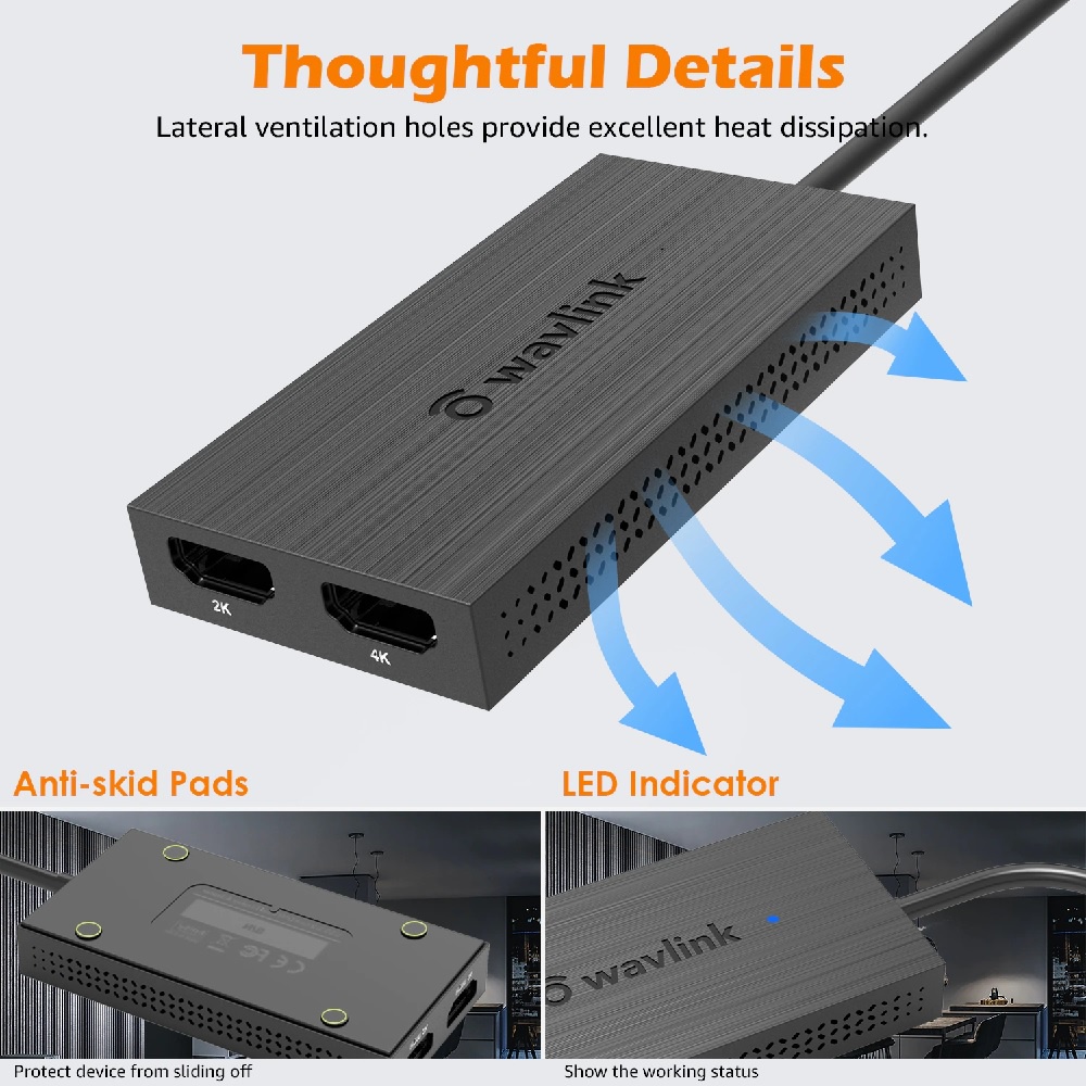 AKN88 - WAVLINK WL-UG7602HC - USB 3.0 to HDMI Dual Display Adapter