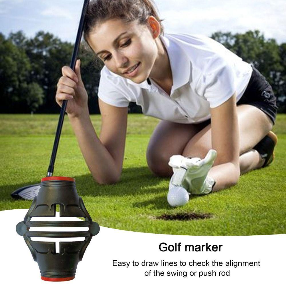 TOP Penanda Bola Golf Perlengkapan Golf Aksesoris Template Alignment Mark Tool Alat Bantu Latihan Golf