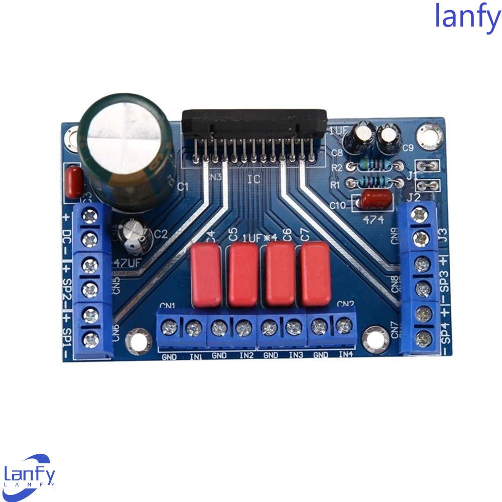 Lanfy Power Amplifiers 4x41W Audio Board Papan Amplifier Four Channel TDA7388