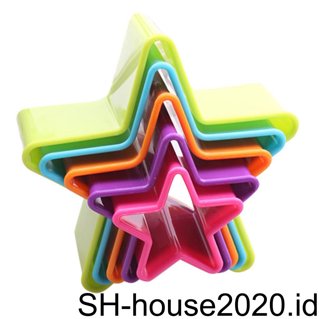 5pcs /set Cetakan Kue Kering Biskuit Fondant DIY Cooking Baking Mold Tools Square - Kue Dapur