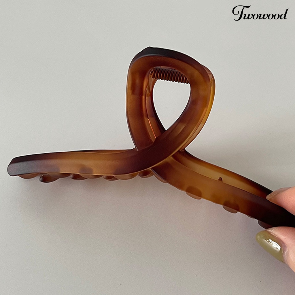 Twowood Women Hair Claw Anti-slip Elastis Halus Tepi Dengan Gigi Melubangi Rambut-Memperbaiki Hias Anti Retak Pegangan Rambut Aksesoris Rambut Wanita