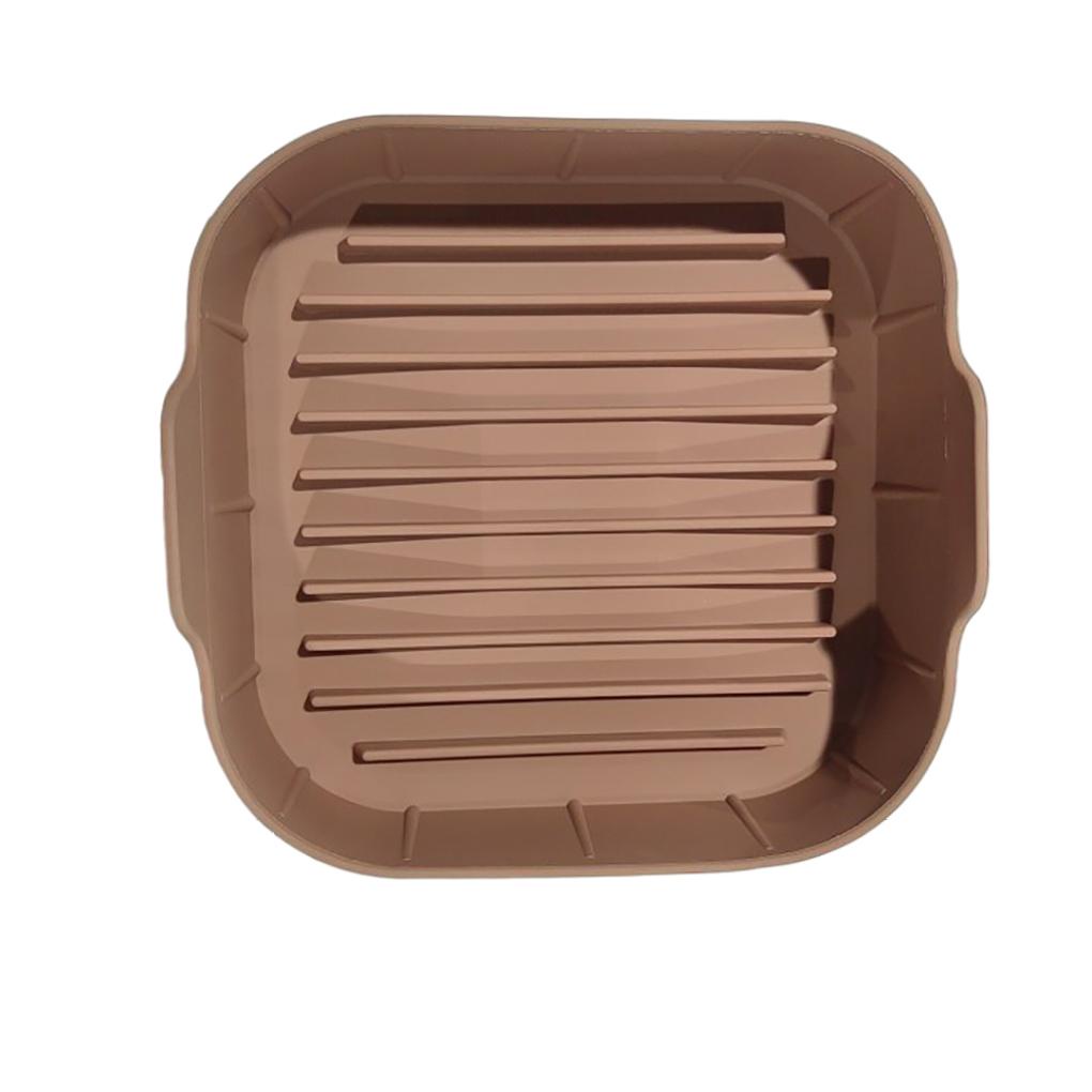Air Fryer Liner Non Stick Silicone Basket Pengganti Tahan Panas Grease-Proof Removable Baking Rack Roasting Bakeware