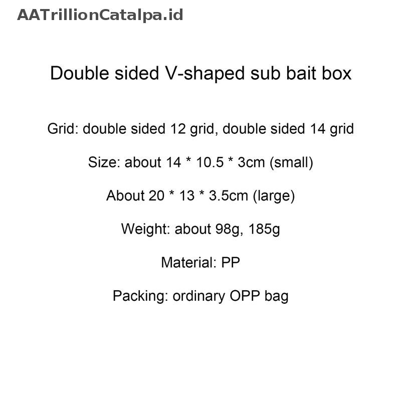 Aatrillioncatalpa Kotak Pancing Dua Sisi12 14 Kompartemen Umpan Lure Hook Storage Box ID