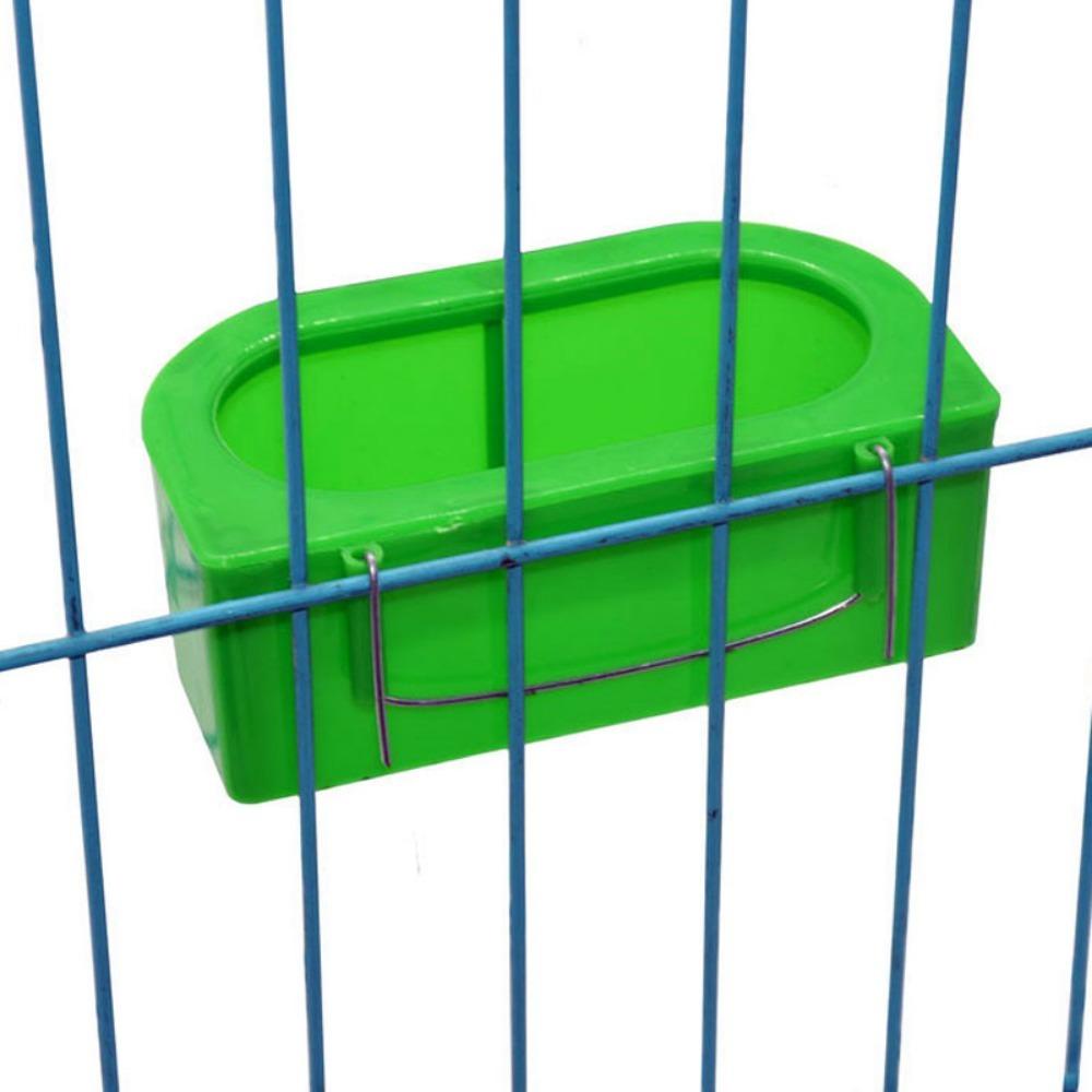 Jeromy Bird Feeder 1PC Plastik Dapat Digantung Persegi Panjang Pencegah Percikan Aksesoris Burung Beo Alat Minum
