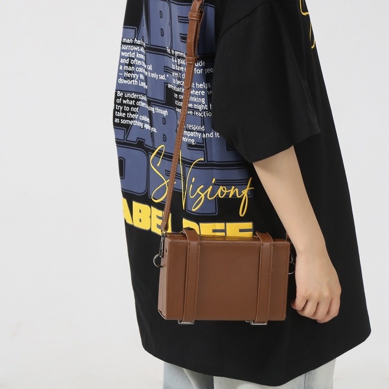 Tas Selempang Pria Kulit Tas Kulit Pria Tas Pria Tas Jalan CASE Tas kekinian Tren LX_Store