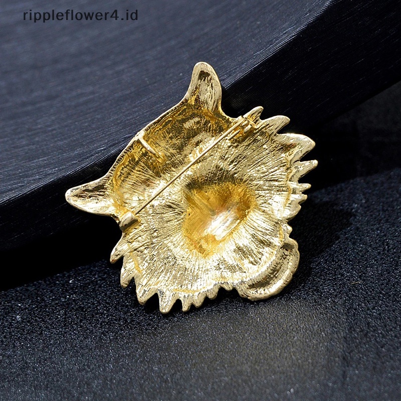{rippleflower4.id} 1pc Bros Kepala Leopard Macan Tutul Antik Hewan Hidup Bros Pin~